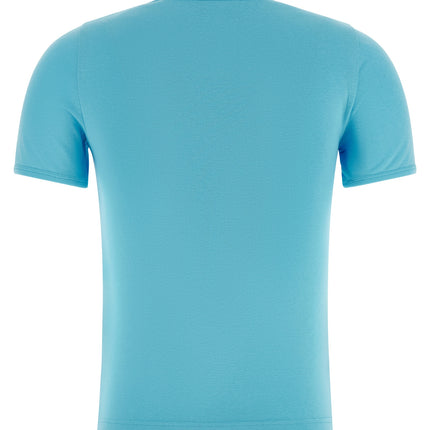 Courrèges Blue Cotton T-Shirt