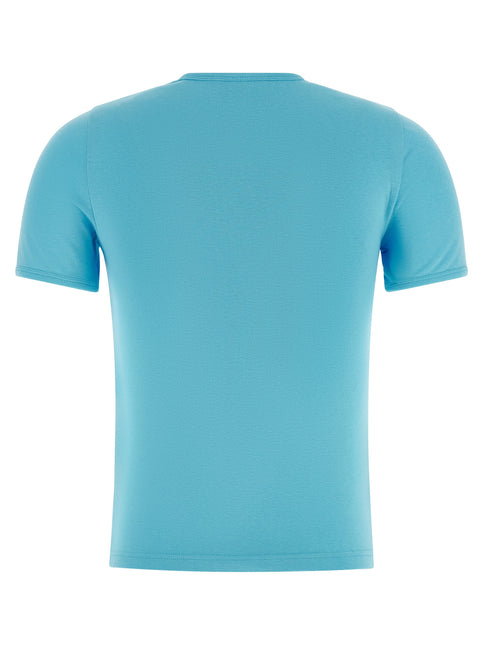 Courrèges Blue Cotton T-Shirt