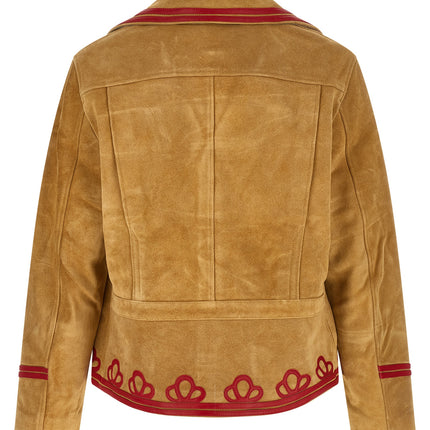 BODE Beige Cowhide Leather Jacket