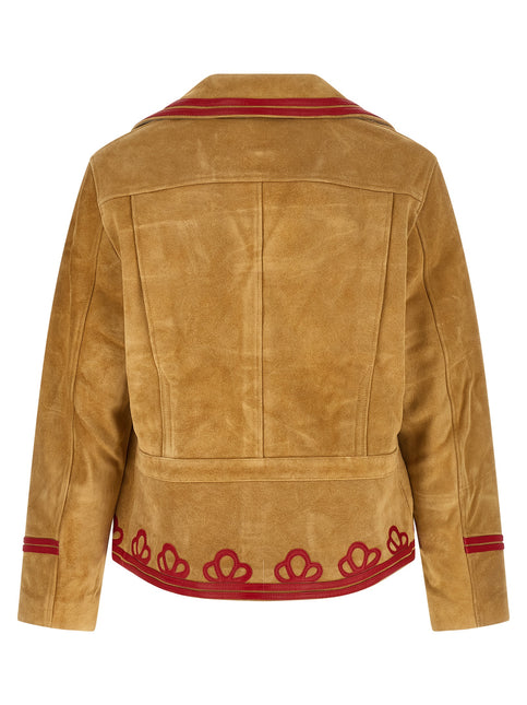 BODE Beige Cowhide Leather Jacket