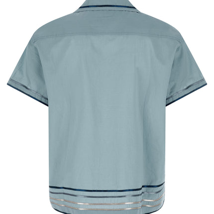 BODE Blue Cotton Blouse