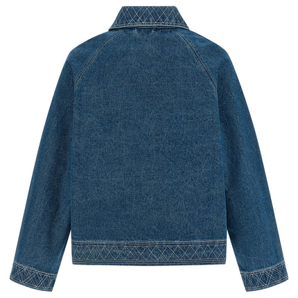 BODE Blue Cotton Denim Jacket