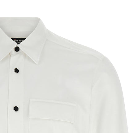 Kiton White Cotton Blouse