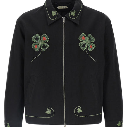 BODE Black Cotton Full-Length Jacket