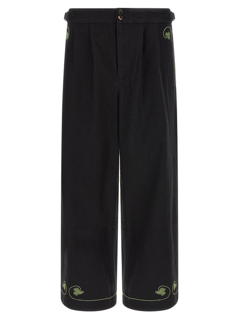 BODE Black Cotton Casual Pants