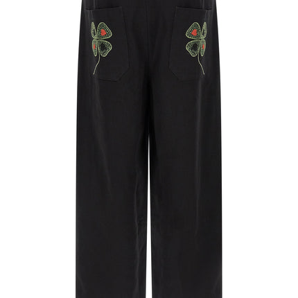 BODE Black Cotton Casual Pants
