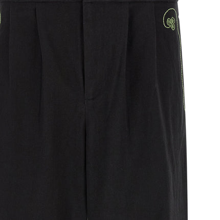 BODE Black Cotton Casual Pants