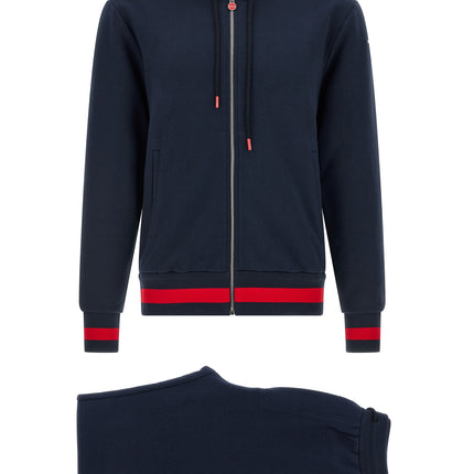 Kiton Blue Cotton Sweatsuit