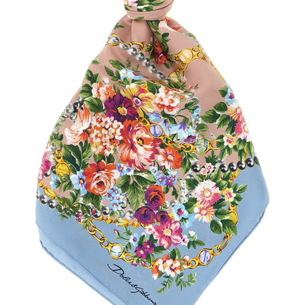 Dolce & Gabbana Blue Silk Scarf