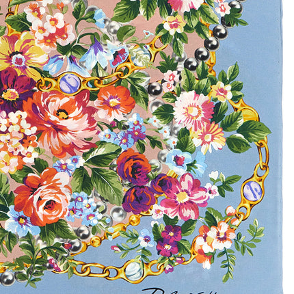 Dolce & Gabbana Blue Silk Scarf