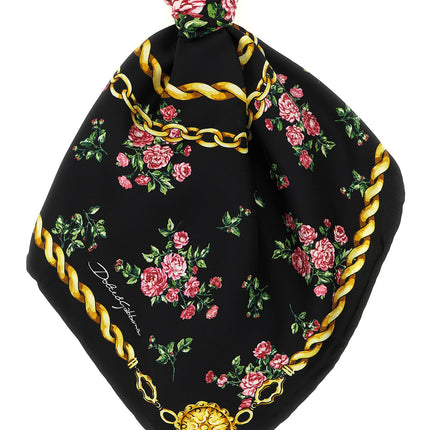 Dolce & Gabbana Black Silk Scarf