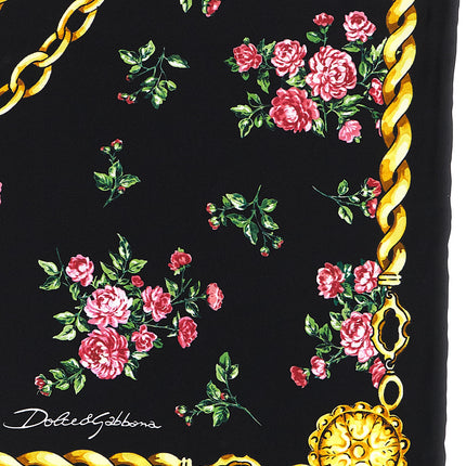 Dolce & Gabbana Black Silk Scarf