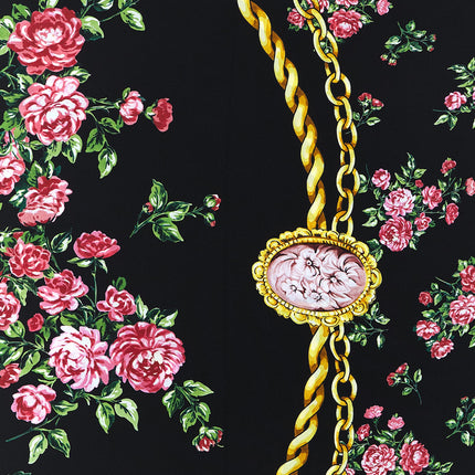 Dolce & Gabbana Black Silk Scarf