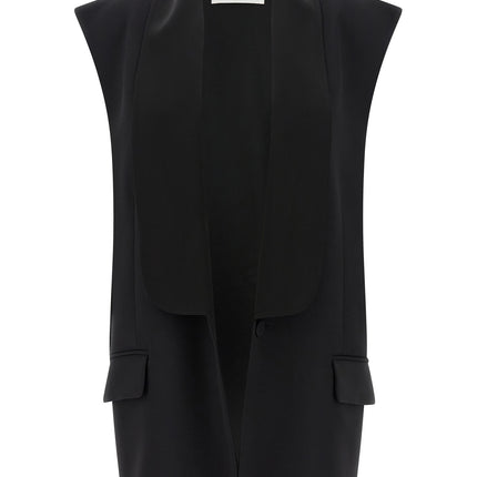 DI.LA3 PARI' Black Viscose Sleeveless Jacket