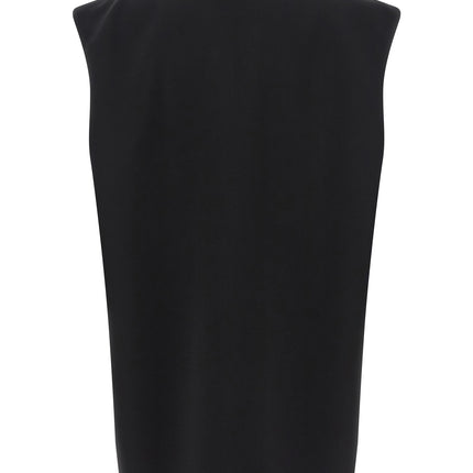 DI.LA3 PARI' Black Viscose Sleeveless Jacket