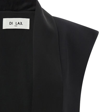 DI.LA3 PARI' Black Viscose Sleeveless Jacket