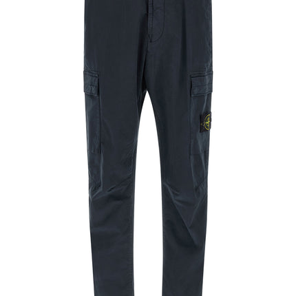 Stone Island Blue Cotton Cargo Pants