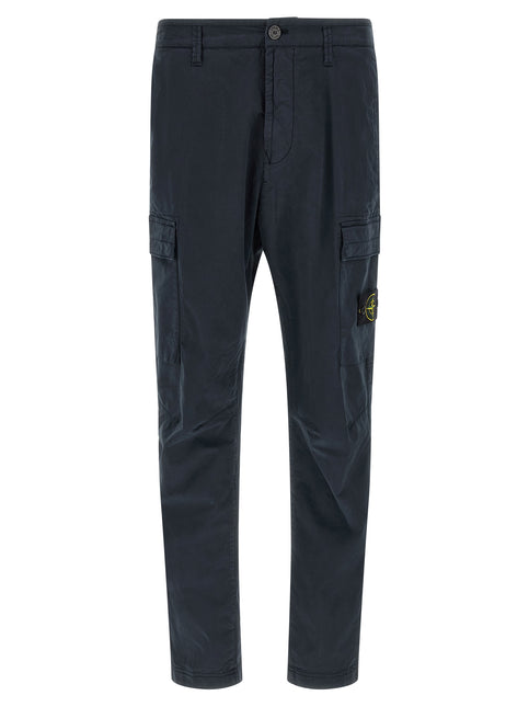 Stone Island Blue Cotton Cargo Pants