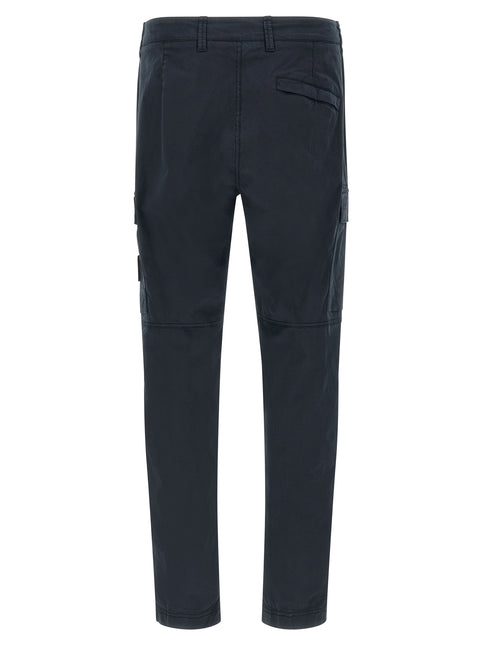 Stone Island Blue Cotton Cargo Pants