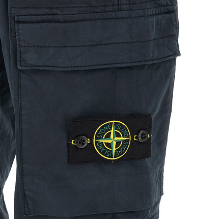 Stone Island Blue Cotton Cargo Pants