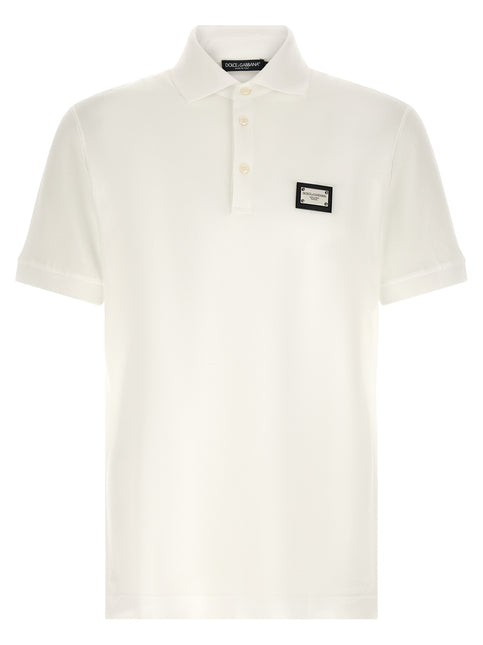 Dolce & Gabbana White Cotton Polo Shirt