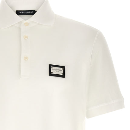 Dolce & Gabbana White Cotton Polo Shirt