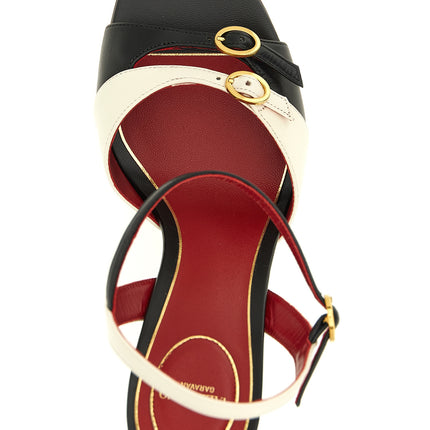 Valentino Garavani Bicolor Calfskin Stiletto Heel Sandals