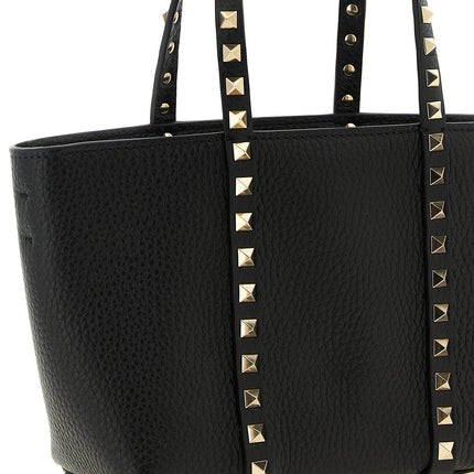 Valentino Garavani Black Calfskin Tote Bag