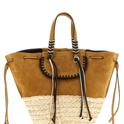 CUBA LAB Beige Leather Tote Bag