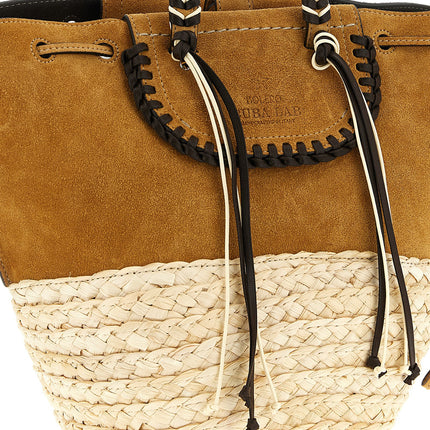 CUBA LAB Beige Leather Tote Bag