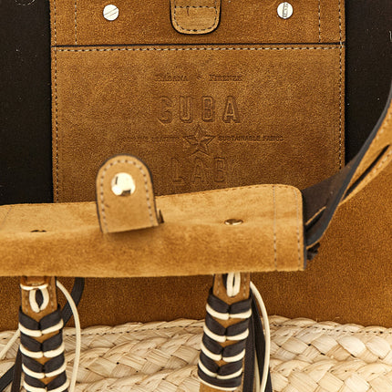 CUBA LAB Beige Leather Tote Bag