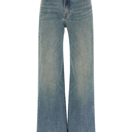 R13 Blue Cotton Flared Jeans