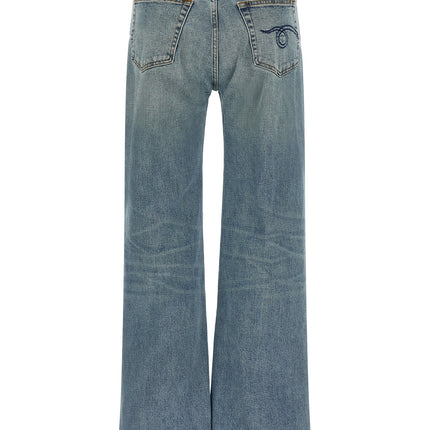 R13 Blue Cotton Flared Jeans