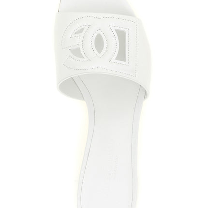 Dolce & Gabbana White Calfskin Platform Sandals