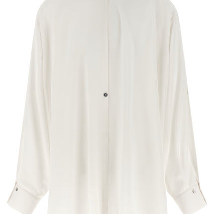 DI.LA3 PARI' White Silk Blouse