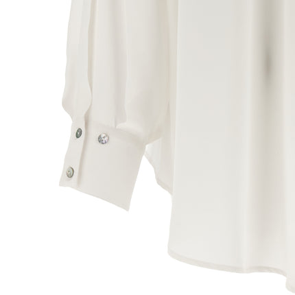 DI.LA3 PARI' White Silk Blouse