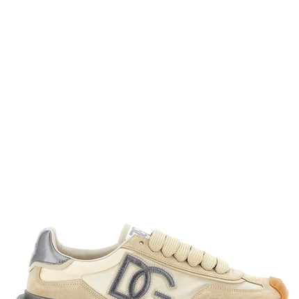 Dolce & Gabbana Silver Calfskin Athletic Sneakers