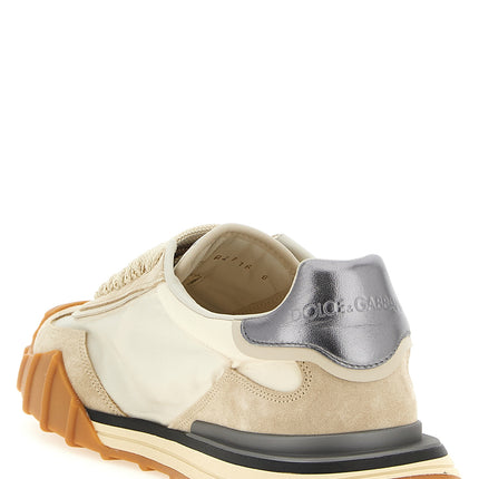 Dolce & Gabbana Silver Calfskin Athletic Sneakers