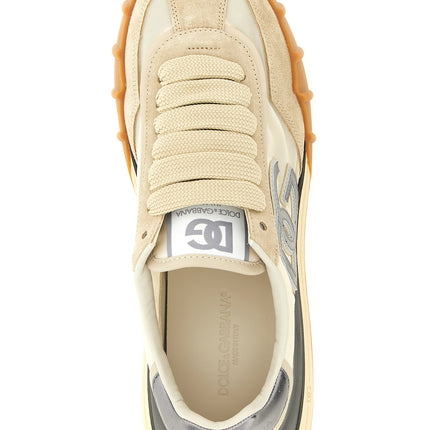 Dolce & Gabbana Silver Calfskin Athletic Sneakers