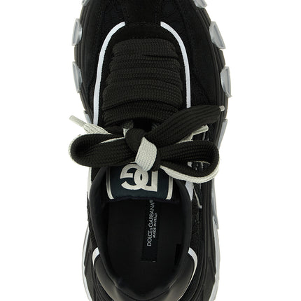 Dolce & Gabbana Black Polyamide Athletic Sneakers