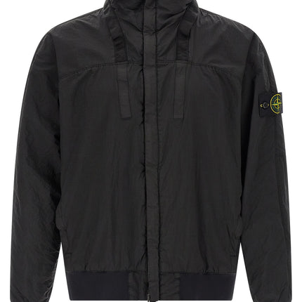 Stone Island Black Polyamide Bomber