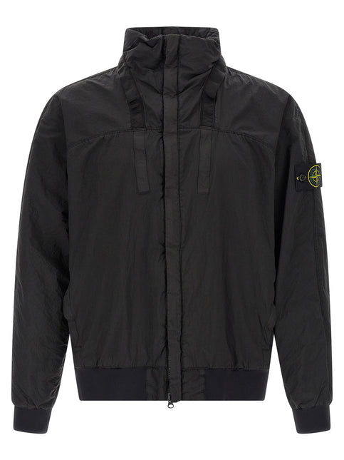 Stone Island Black Polyamide Bomber Stone Island