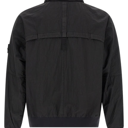 Stone Island Black Polyamide Bomber
