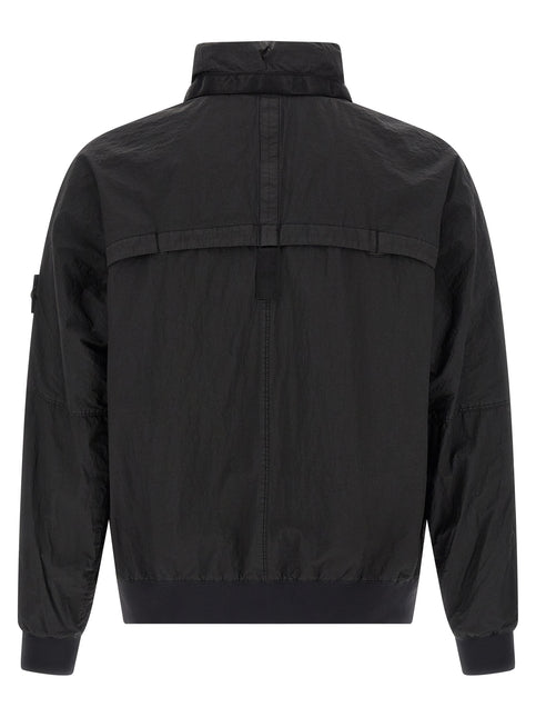 Stone Island Black Polyamide Bomber Stone Island