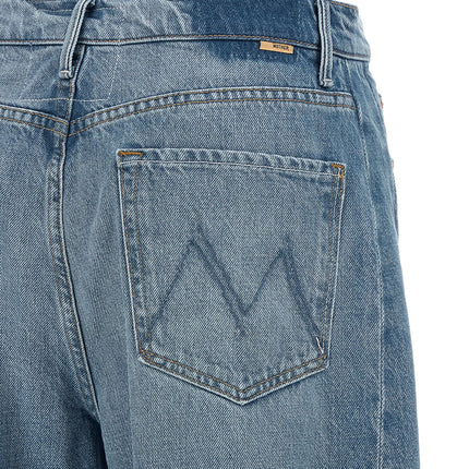 Mother Denim Blue Cotton Cropped Jeans