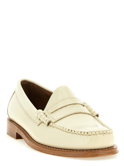G.H. BASS Beige Cowhide Slip-On Loafers G.H. BASS