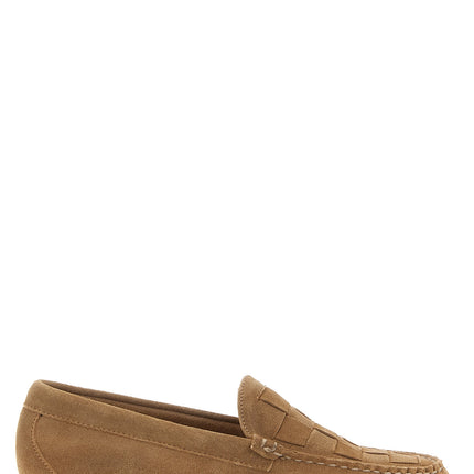 G.H. BASS Beige Cowhide Slip-On Loafers