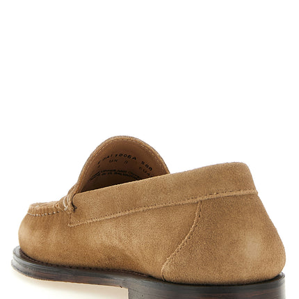 G.H. BASS Beige Cowhide Slip-On Loafers