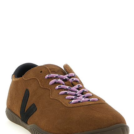 Veja Brown Calfskin Low Top Sneakers