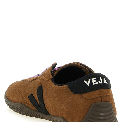 Veja Brown Calfskin Low Top Sneakers